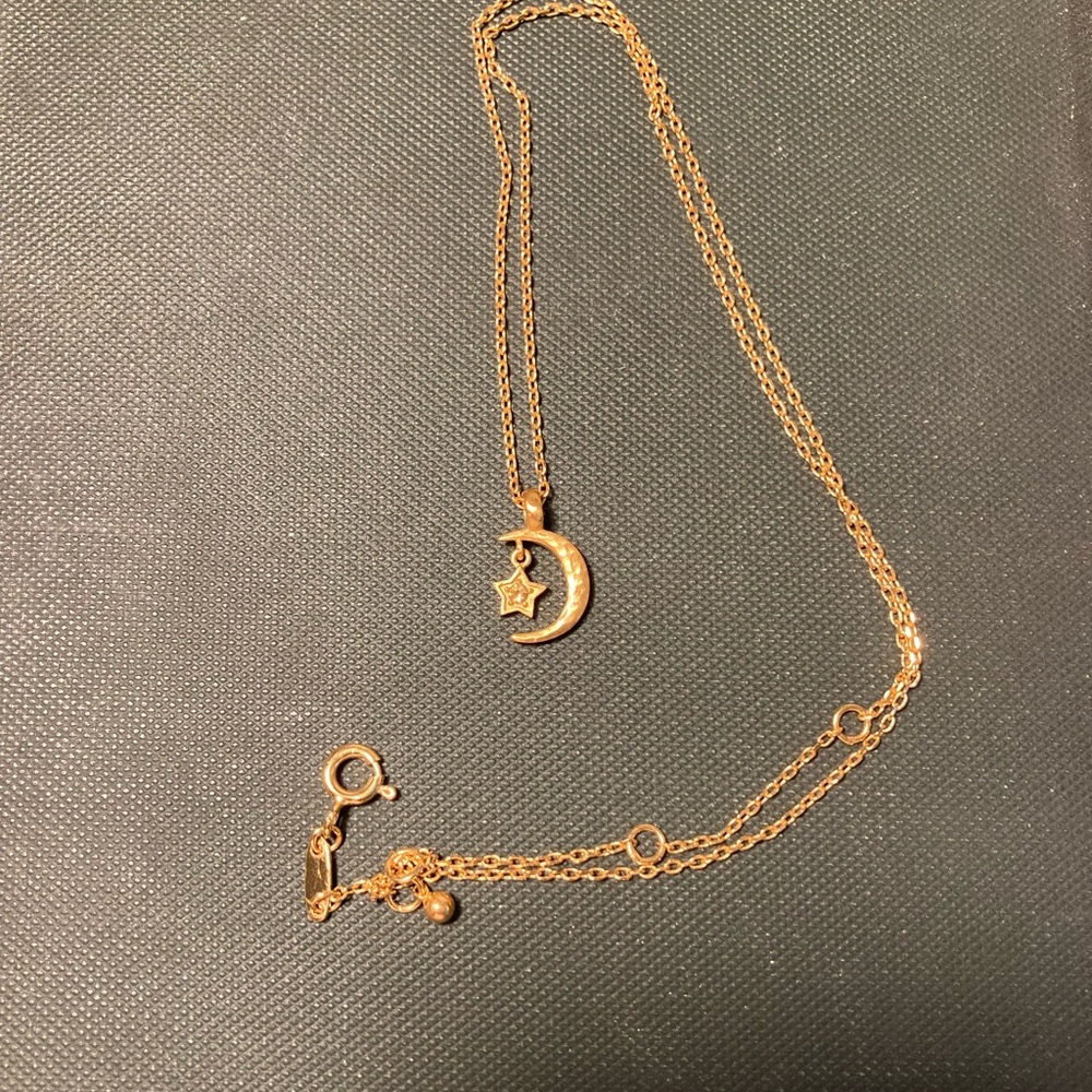 Satya Spiritual Jewelry Moon and Star Necklace